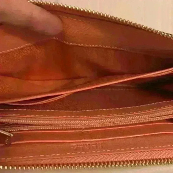Furla Pink Orange Sunset Leather Wallet - Picture 15 of 17
